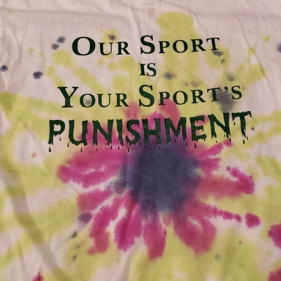 Tie Dye Tee Cross Country Tee on White S - Picture 5 of 8